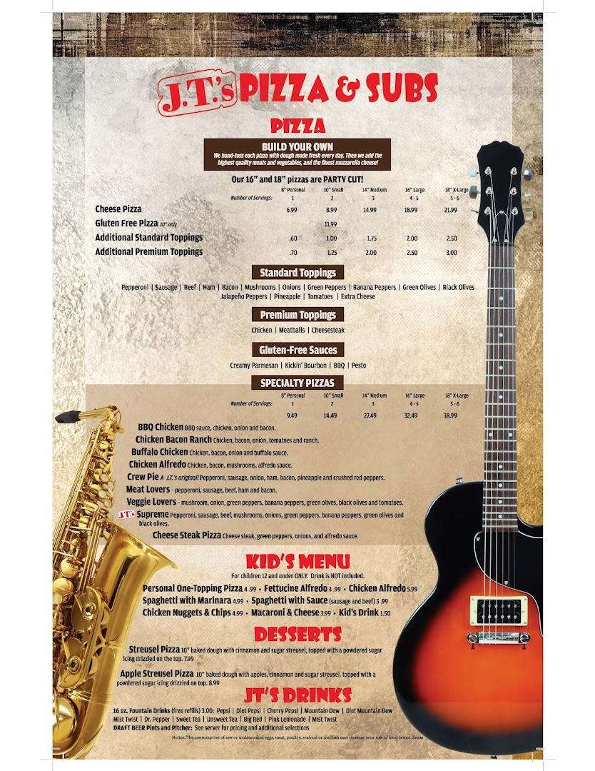 J T's Pizza & Subs-Simpsonville, KY Menu image 1